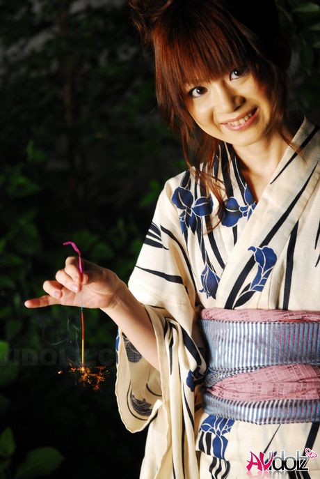 Fantastic Asian teen Anna Watanabe strips and shows her tiny tits and ass