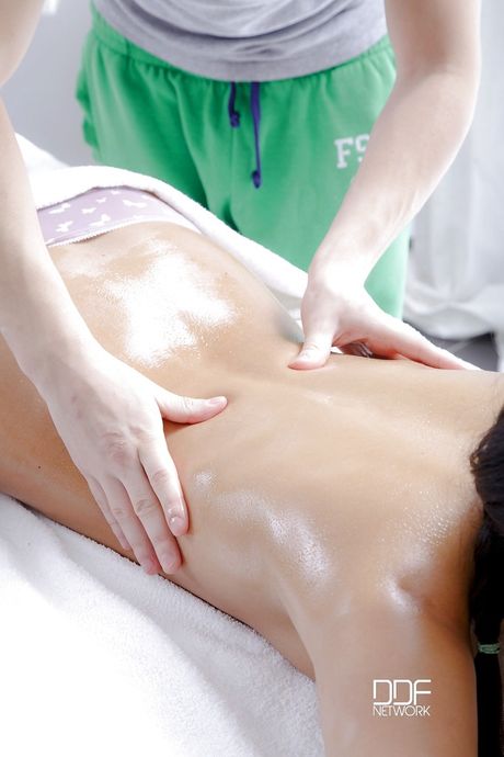 Slender asian dark hair teen Veiki in sexy panties hard fucked in bald pussy after sucking cock